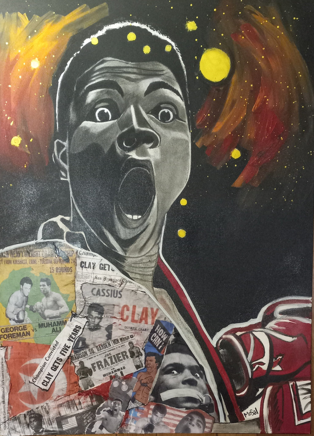 THE G.O.A.T."MUHAMMAD  ALI "in collage robe